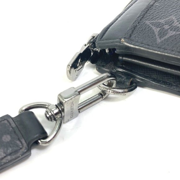 Authentic LOUIS VUITTON M80994 Monogram Eclipse Zippy Dragonnes Trunk print Long - Picture 11 of 16